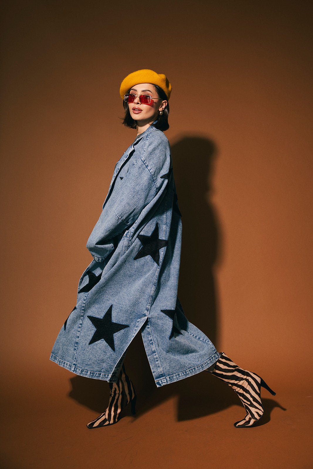 Notting Hill Rebel Denim Longline Coat - Dressed in Lala