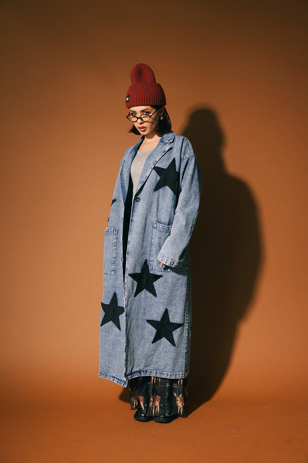 Notting Hill Rebel Denim Longline Coat - Dressed in Lala