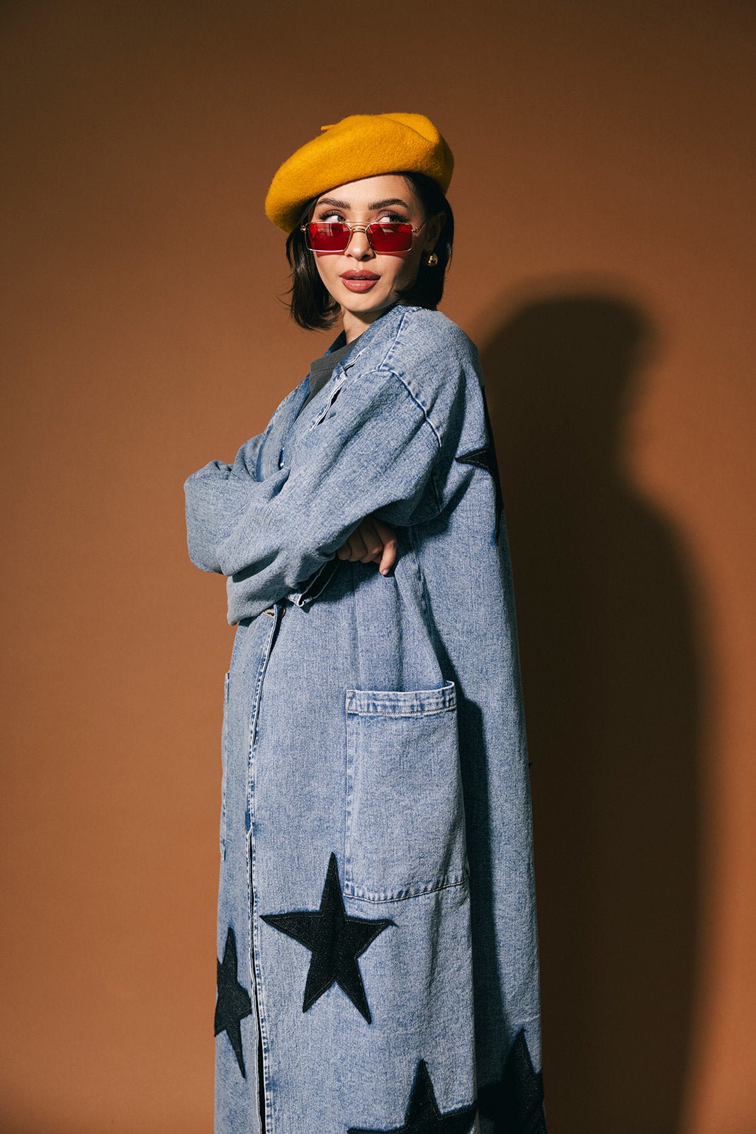 Notting Hill Rebel Denim Longline Coat - Dressed in Lala