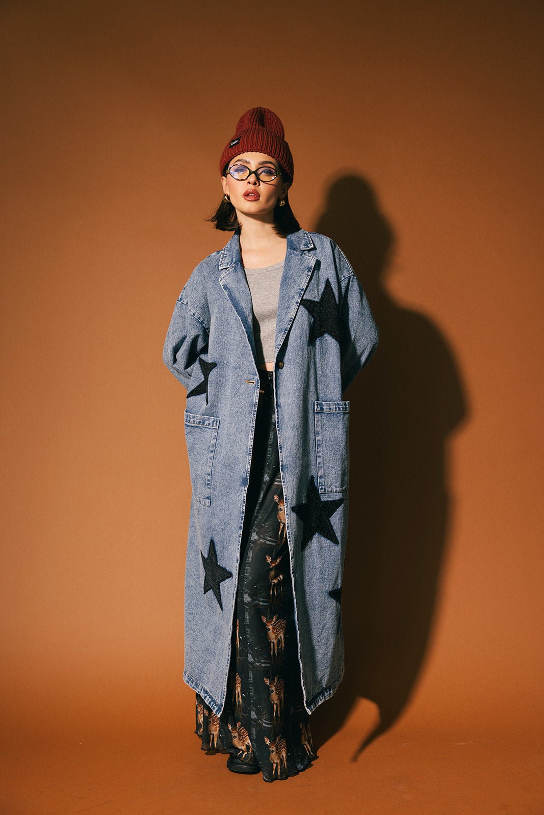 Notting Hill Rebel Denim Longline Coat - Dressed in Lala