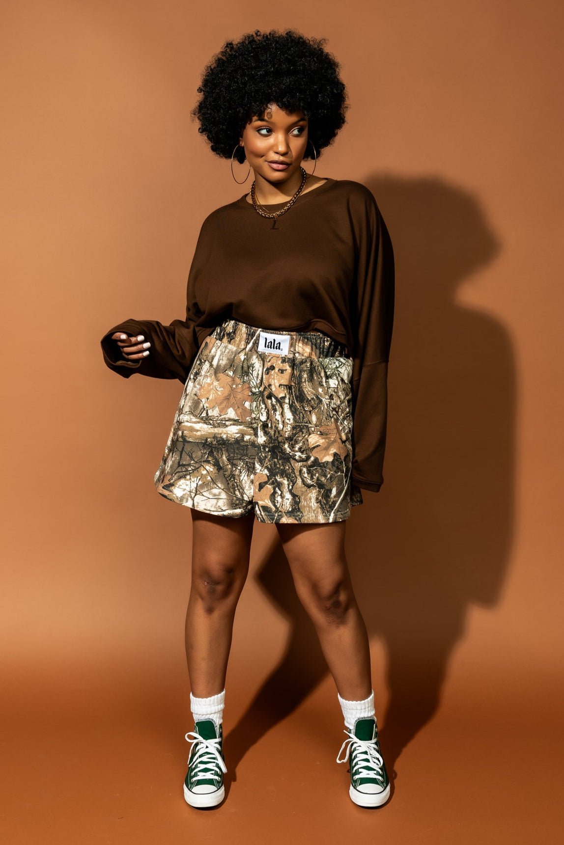 Now or Never Camo Boxer Sweat Shorts - Dressed in Lala