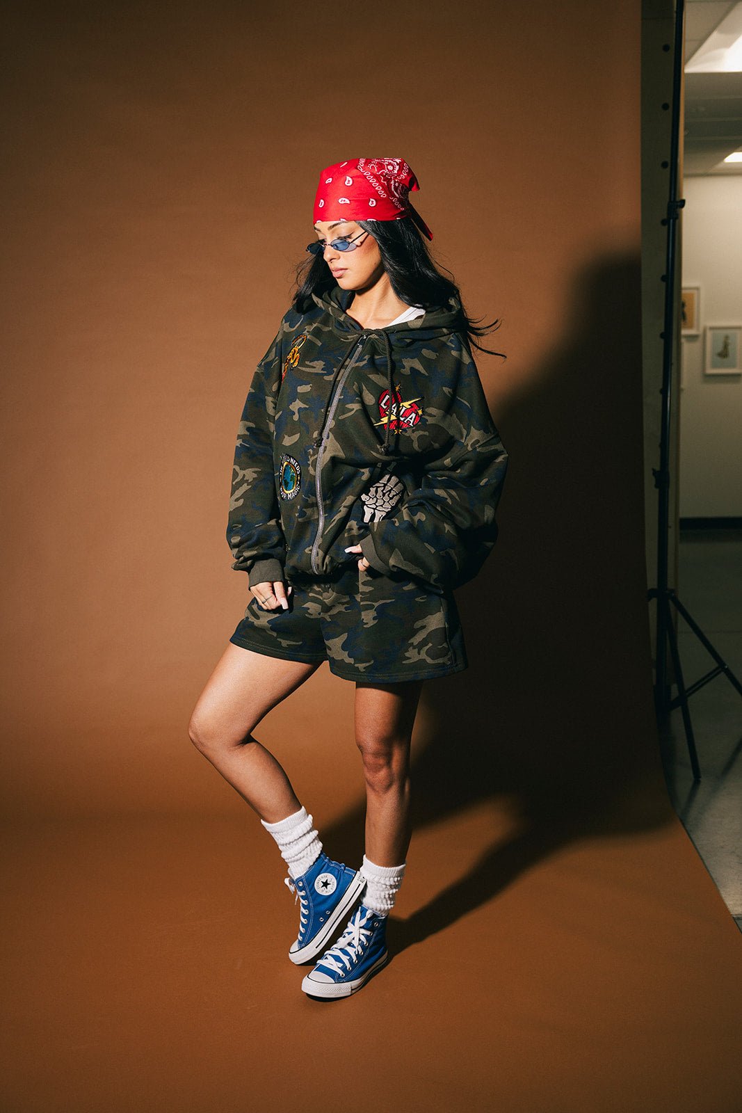 Now or Never Camo Boxer Sweat Shorts - Dressed in Lala