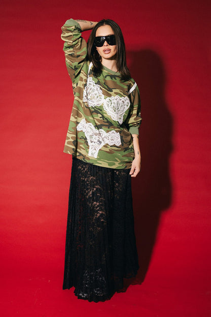 Oh La La Oversized Camo Thermal - Dressed in Lala