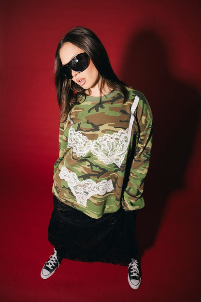 Oh La La Oversized Camo Thermal - Dressed in Lala