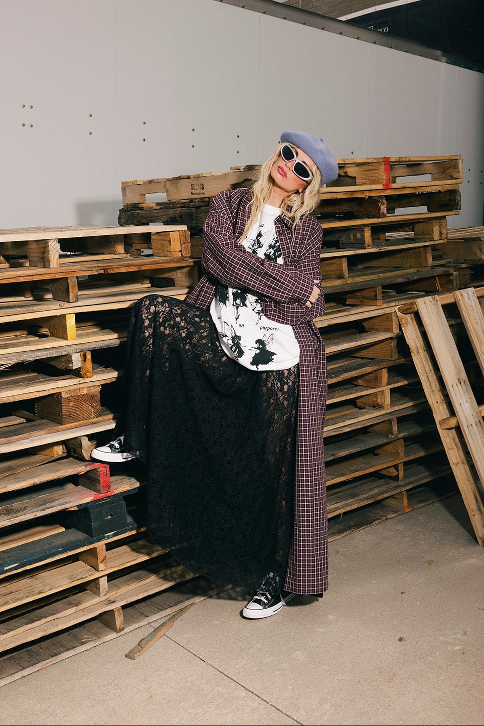 OMG IDK UGH WTF Oversized Plaid Duster - Dressed in Lala