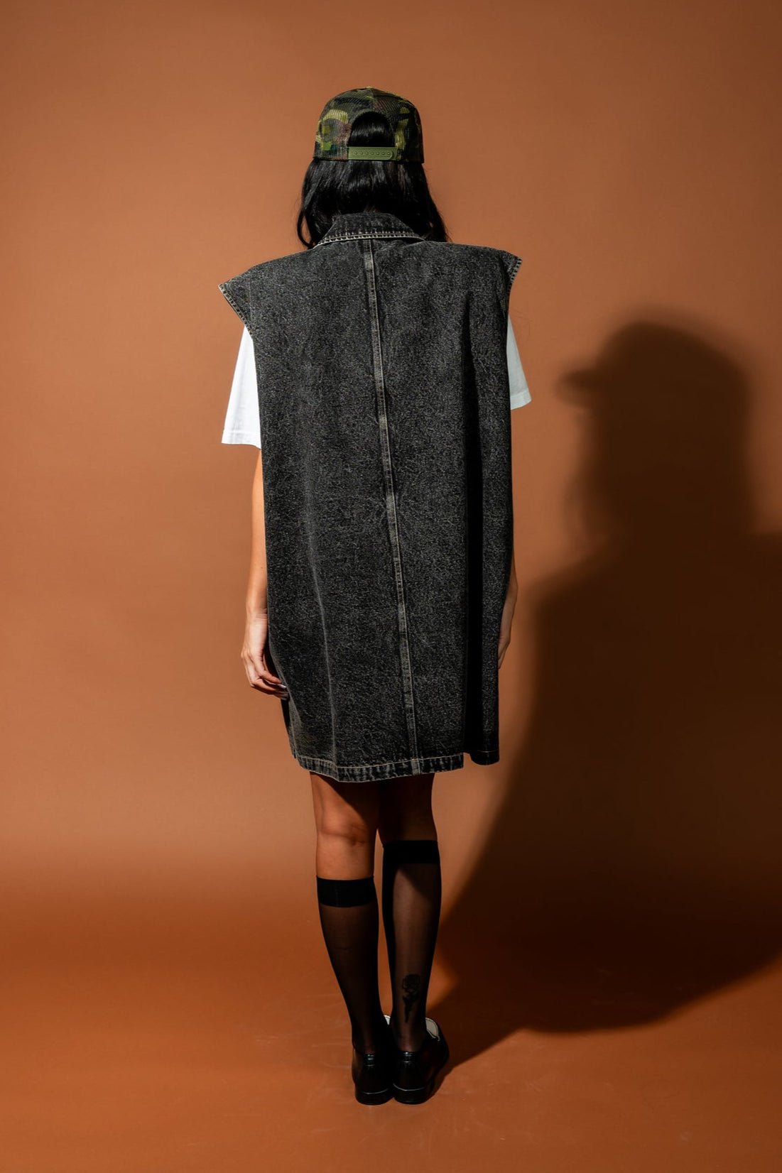 Outlaw Longline Denim Moto Vest - Dressed in Lala