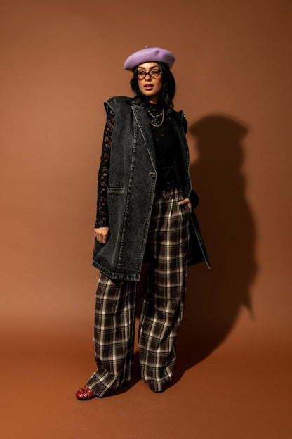 Outlaw Longline Denim Moto Vest - Dressed in Lala