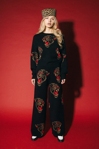 Panther Parade Knit Matching Set - Dressed in Lala