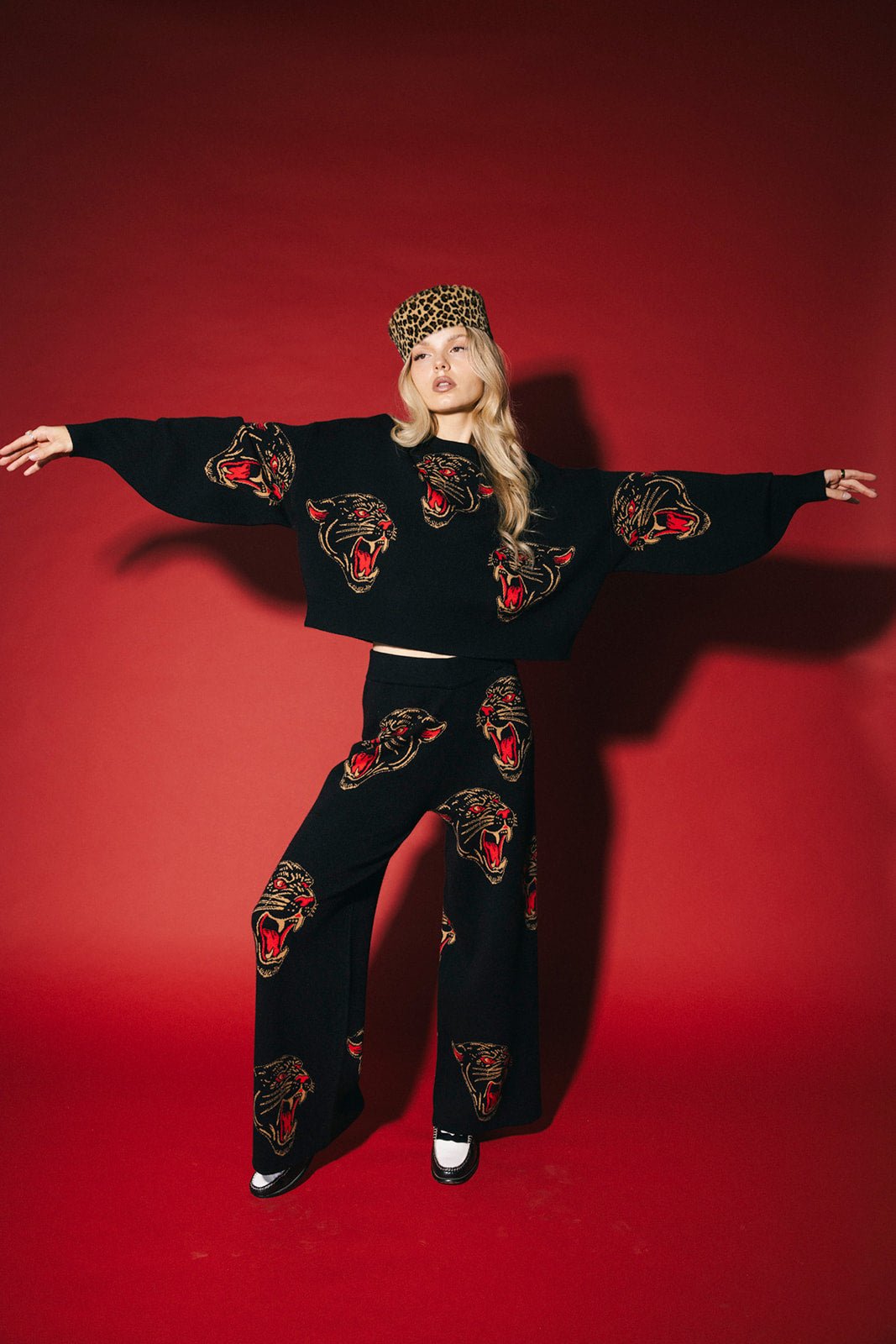 Panther Parade Knit Matching Set - Dressed in Lala