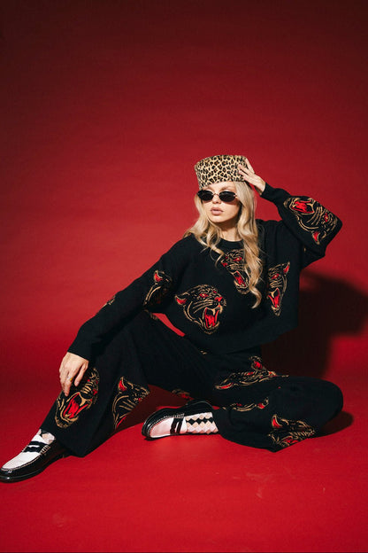 Panther Parade Knit Matching Set - Dressed in Lala