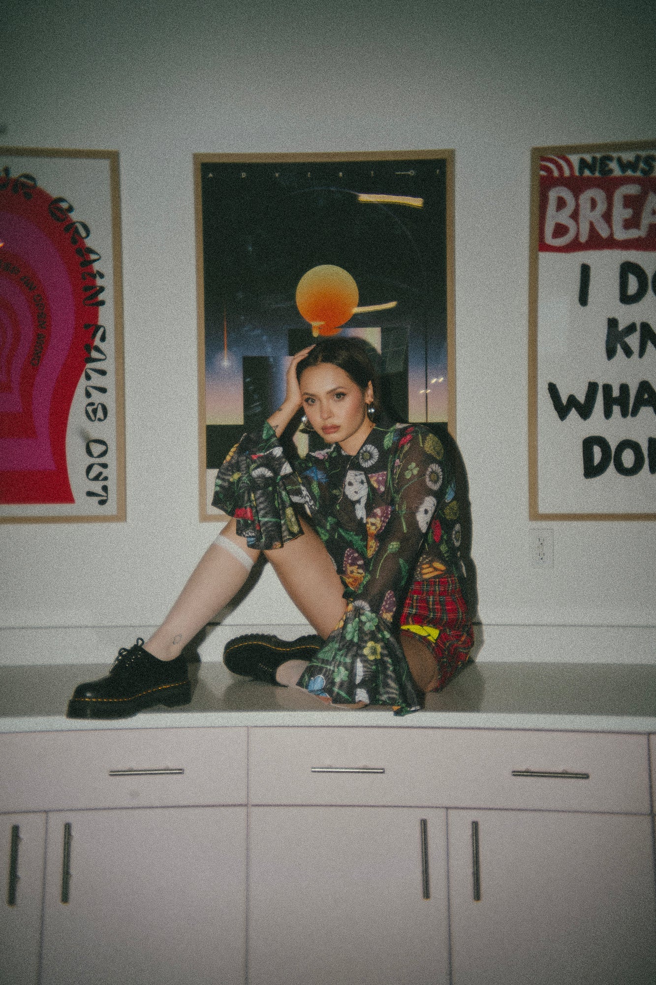 Paris For The Weekend Mesh Button Up in Folklore Florals - Dressed in Lala