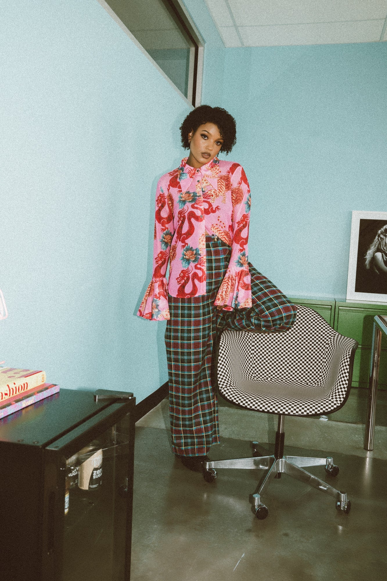 Paris For The Weekend Mesh Button Up in Year of the Dragon - Dressed in Lala