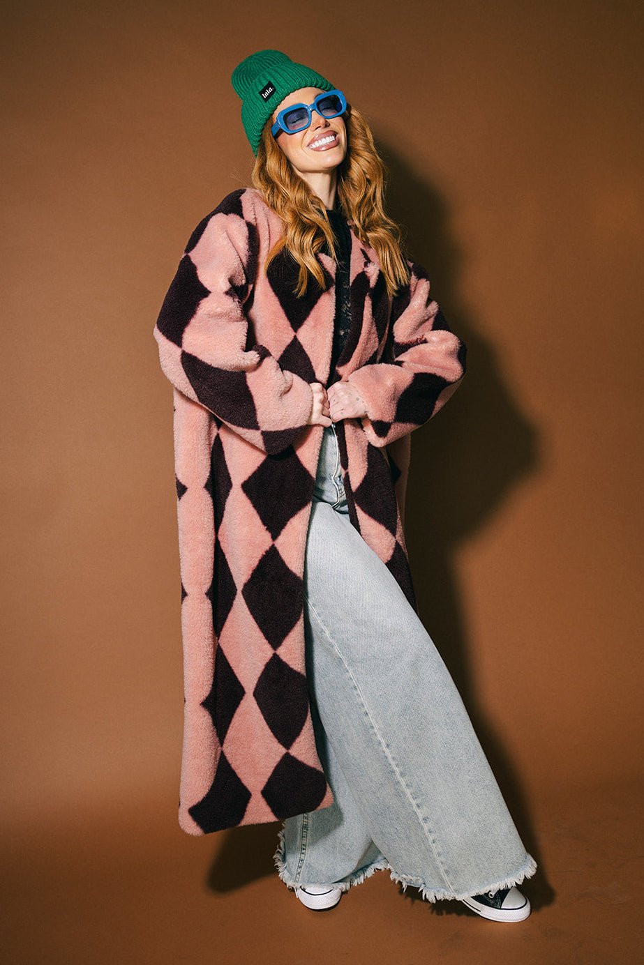 Pink Cosmos Longline Faux Fur Coat - Dressed in Lala