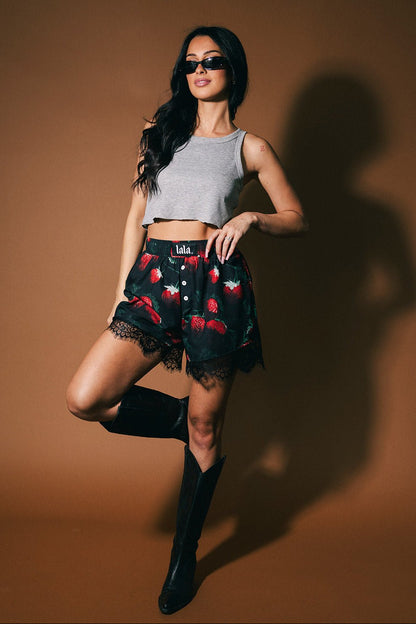 Pretty Little Mess Strawberry Boxer Shorts - Dressed in Lala