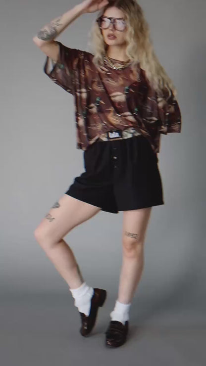 Karma Oversized Mesh Top in Lucky Duck