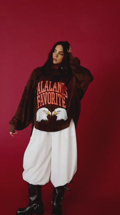 Lalaland's Favorite Mock Neck Thermal in Leopard Mania