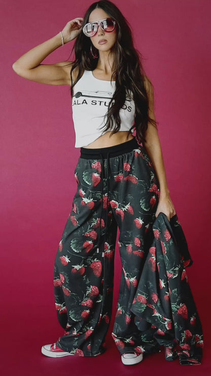 Berry Bad Barrel Leg Sweatpants