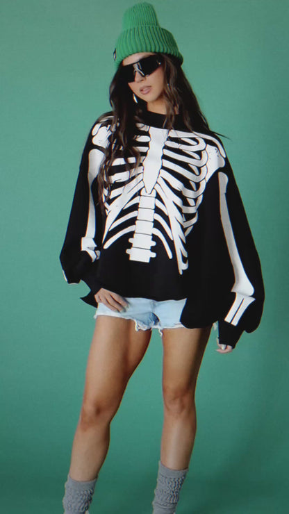 Dead Serious Oversized Mock Neck Pullover