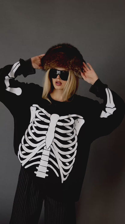 Dead Serious Oversized Thermal in Vintage Black