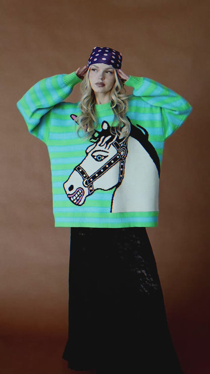 Why Not Bubble Sleeve Unicorn Sweater