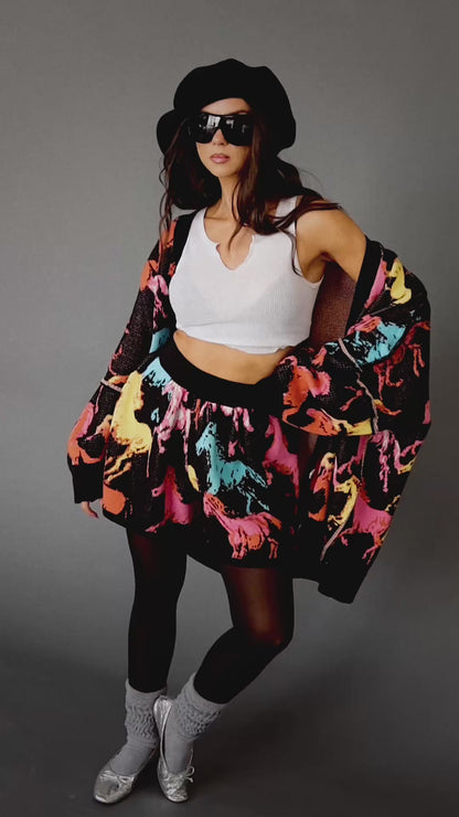 Magic Mustang Knit Shorts