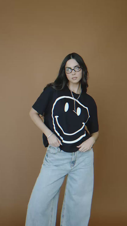 The World Needs Your Magic Crop Tee in Black