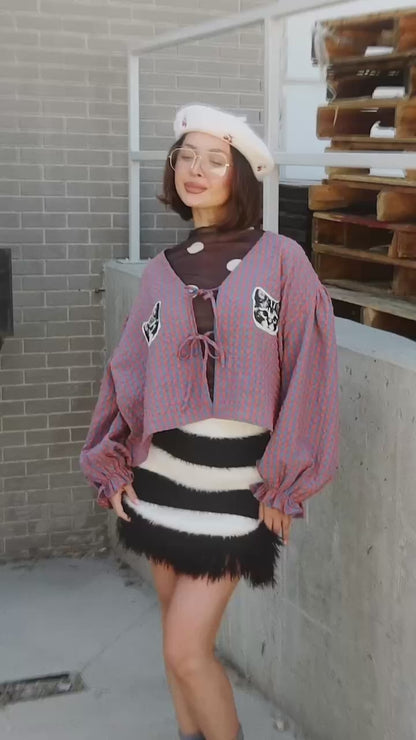 The Rumors Are True Furry Knit Mini Skirt