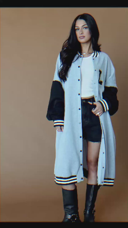Lalaland Dolphins Longline Bomber Jacket