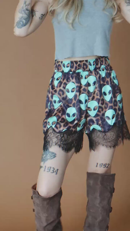 Weirdo World Alien Satin Bloomer Shorts