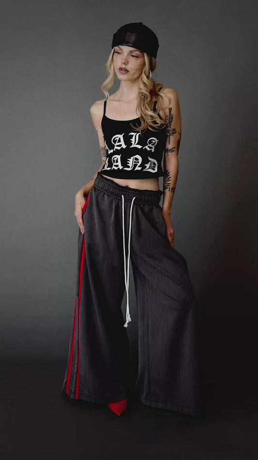 Feminine Rage Pinstripe Trouser Track Pants