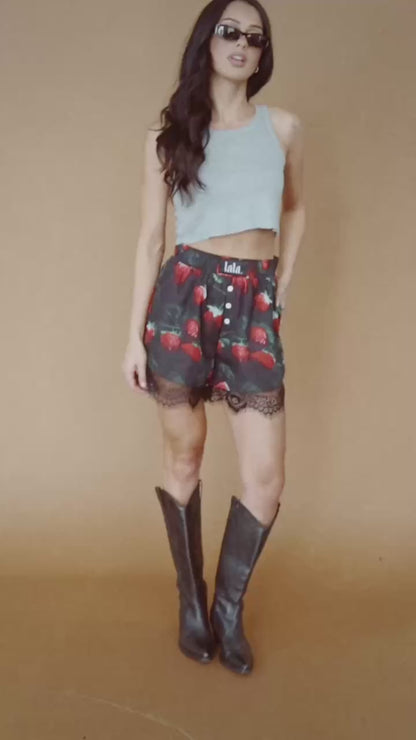 Pretty Little Mess Strawberry Boxer Shorts