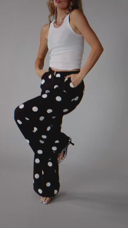 Never Taking These Off Trousers in Classic Polka Dot