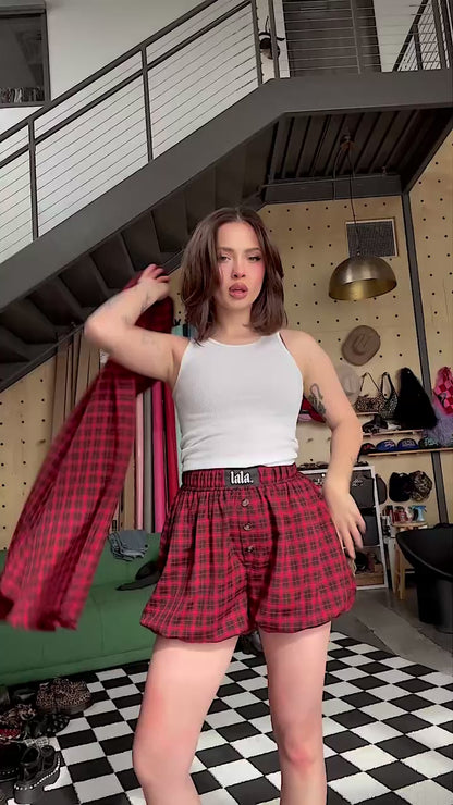 Big Heart Bloomer Boxer Shorts in Red