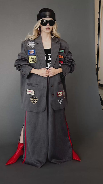 Making Moves Luxe Patched Grandpa Blazer