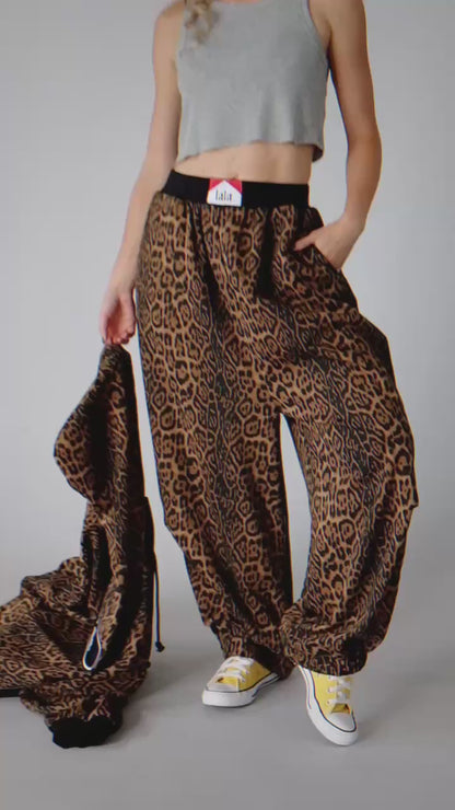 Rocky Harem Pants in Dark Leopard