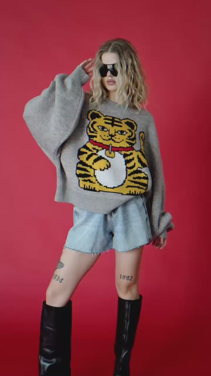 Lucky Girl Oversized Boxy Sweater