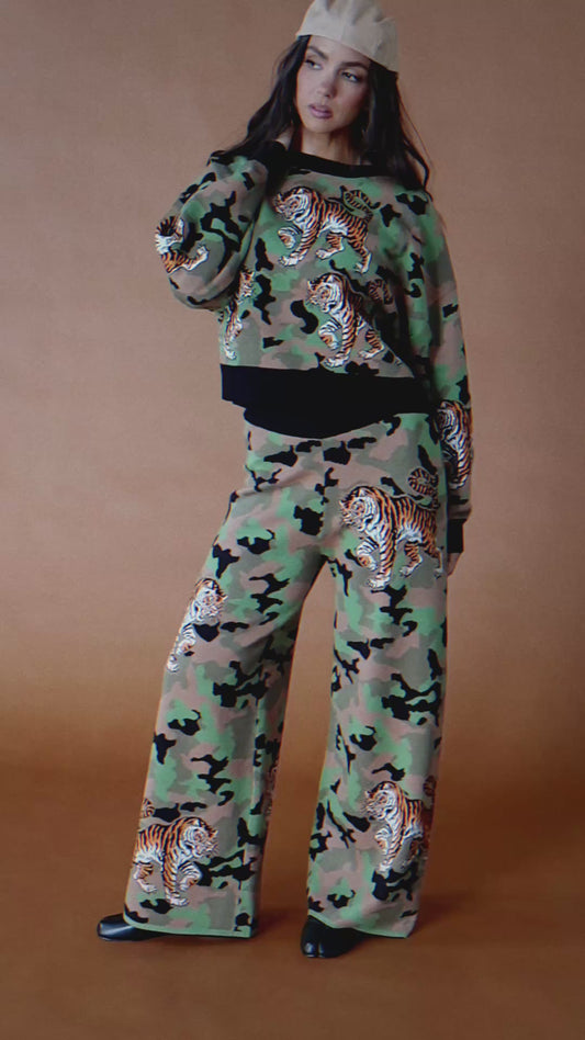 Do You Even See Me Camo Knit Matching Set