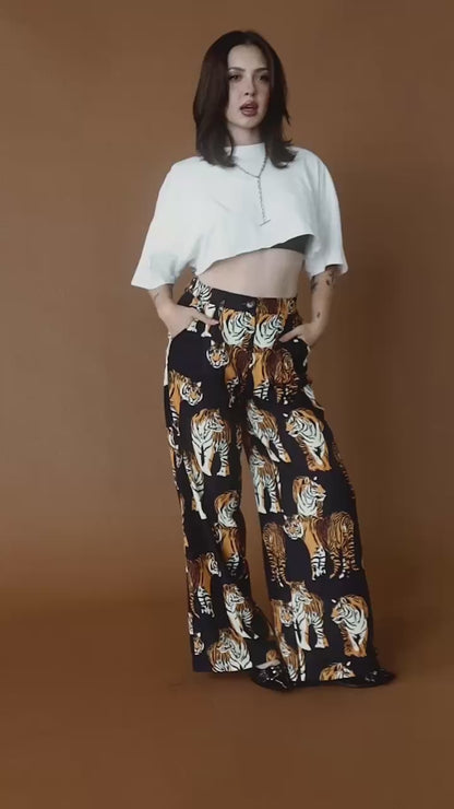 Never Taking These Off Trousers in Black Tiger Tales