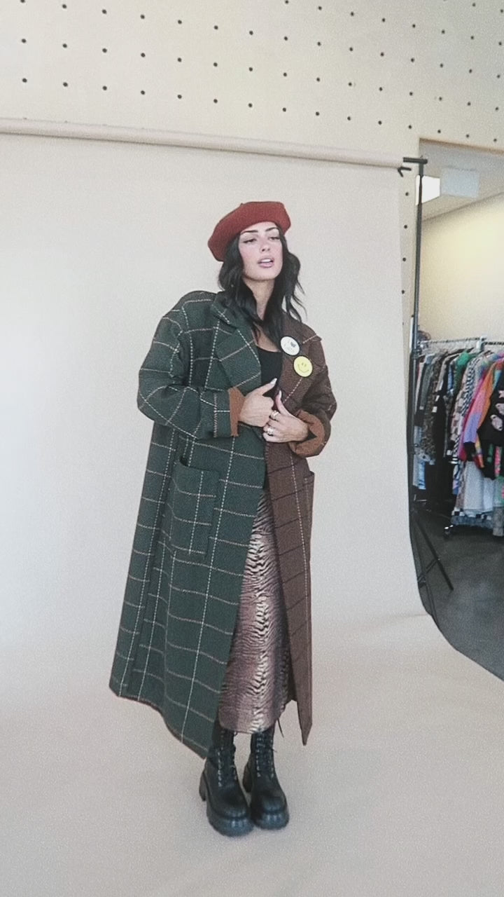 Libra Longline Half + Half Coat in OG Plaid – Dressed in Lala