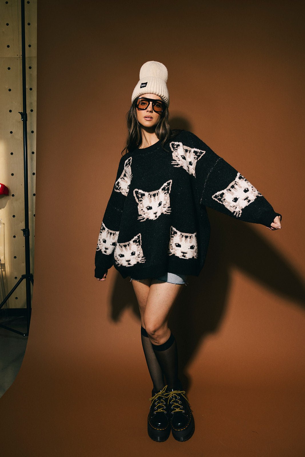 Pussy (Cat) Power Oversized Knit - Dressed in Lala
