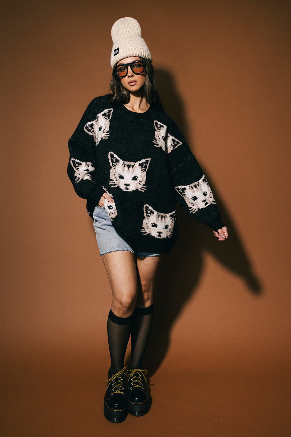 Pussy (Cat) Power Oversized Knit - Dressed in Lala