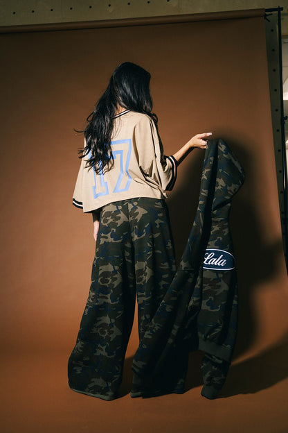 Rebel Heart Camo Wide Leg Sweatpants - Dressed in Lala