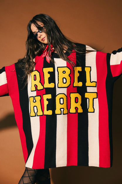 Rebel Heart Oversized Sweater - Dressed in Lala