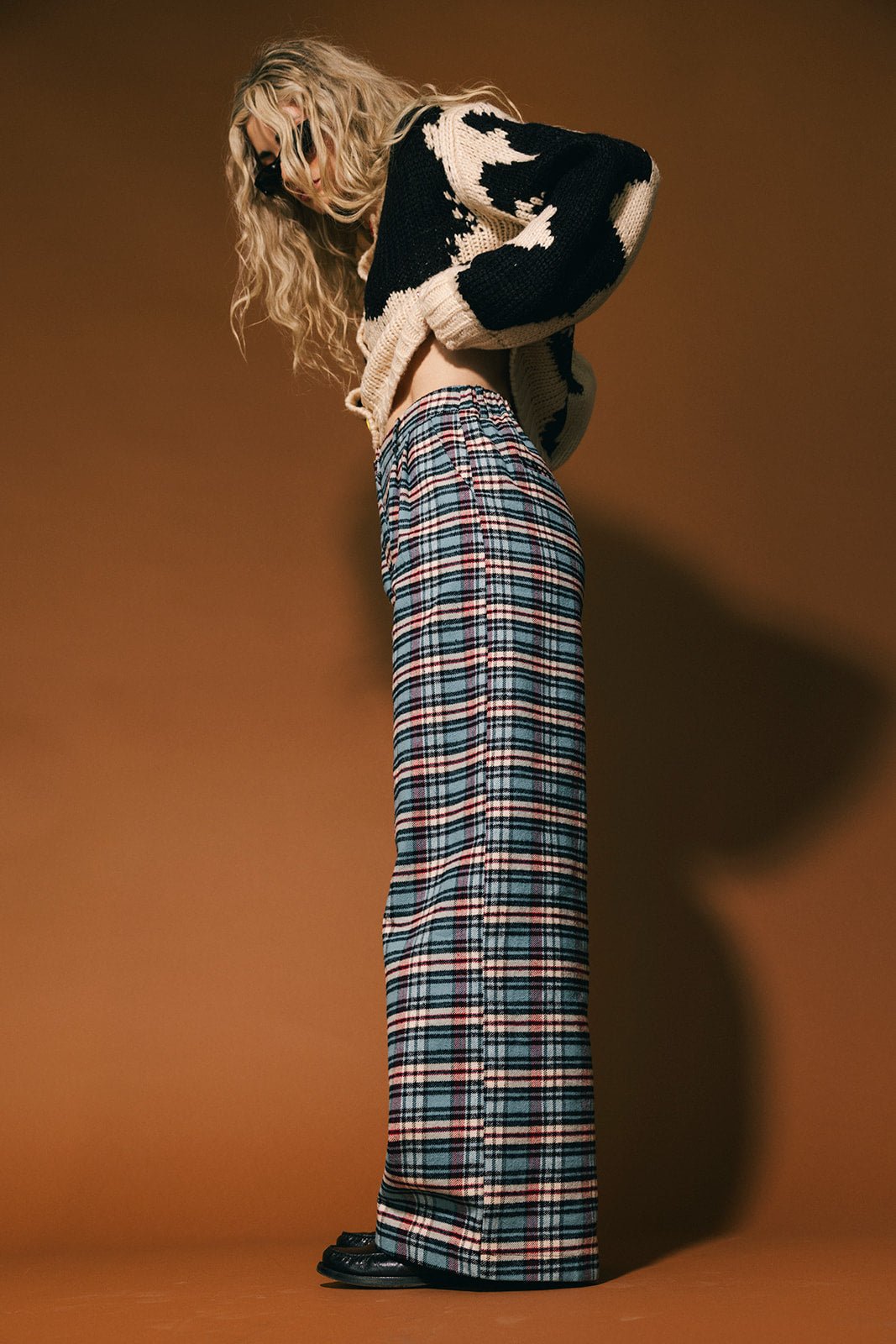 Rebel Road Plaid Wide Leg Trousers in Americana - Dressed in Lala