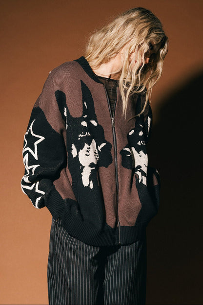 Ride or Die Knit Bomber Jacket - Dressed in Lala