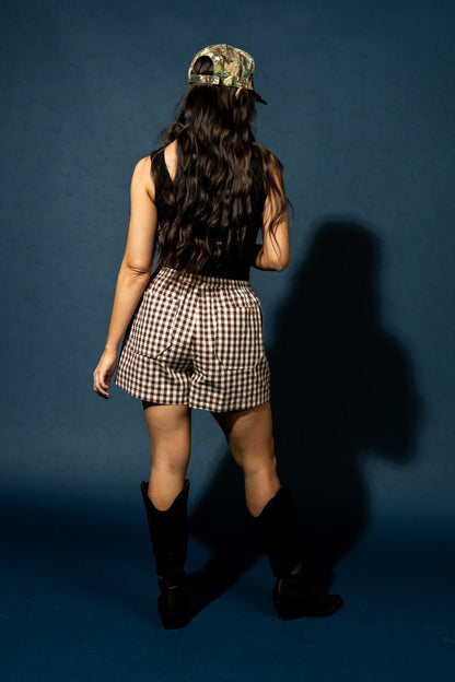 Sassy Little Sausage Gingham Boxer Shorts - Dressed in Lala