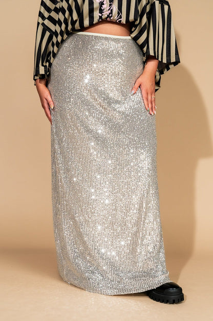 Saturn Sequin Maxi Skirt - Dressed in Lala