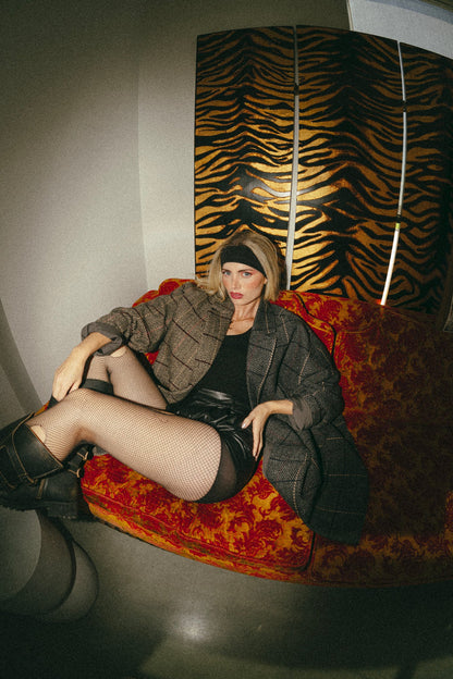 Scorpio Half + Half Oversized Coat in Grandpa Chic - Dressed in Lala