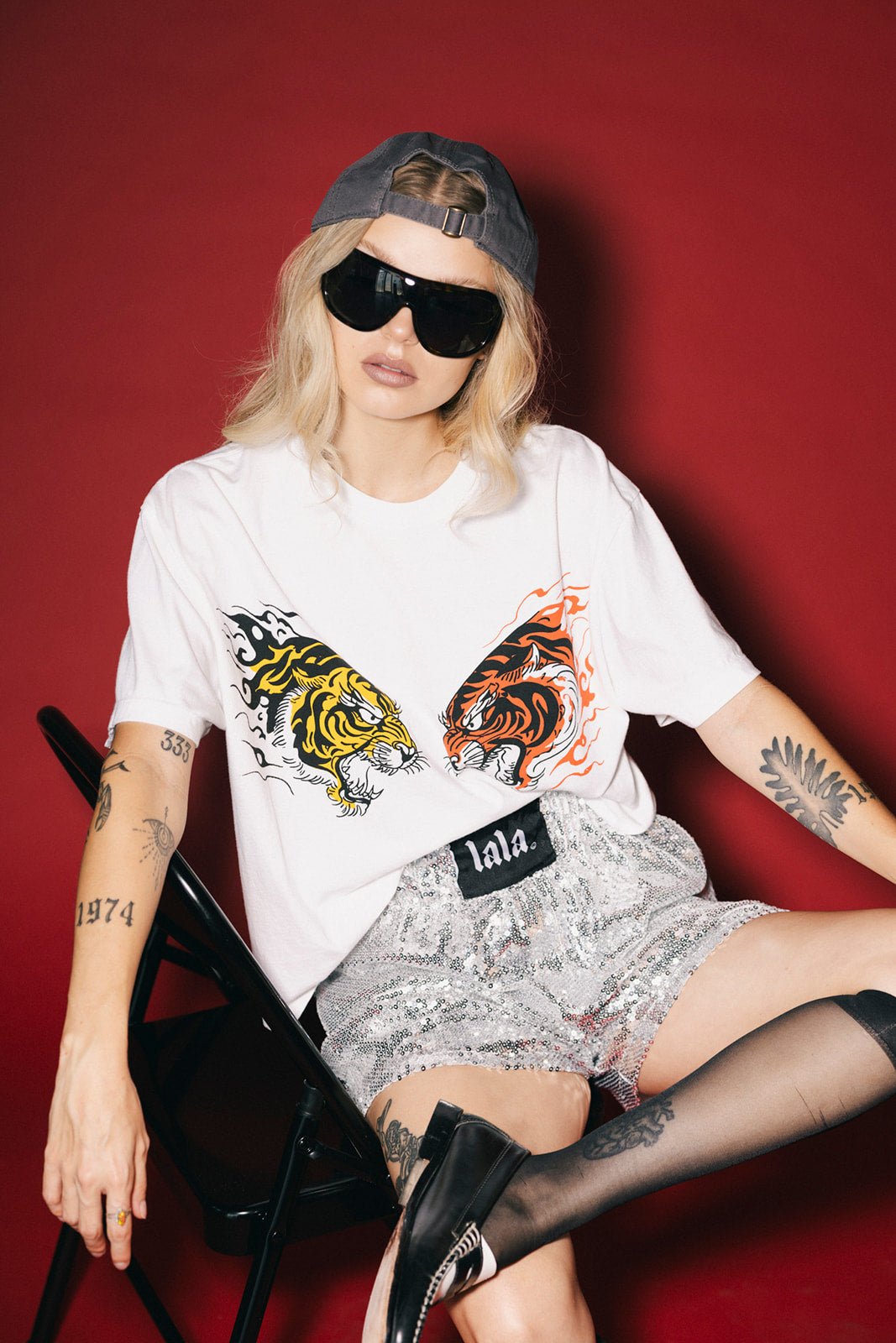 See You in Space Sequin Boxer Shorts in Silver - Dressed in Lala