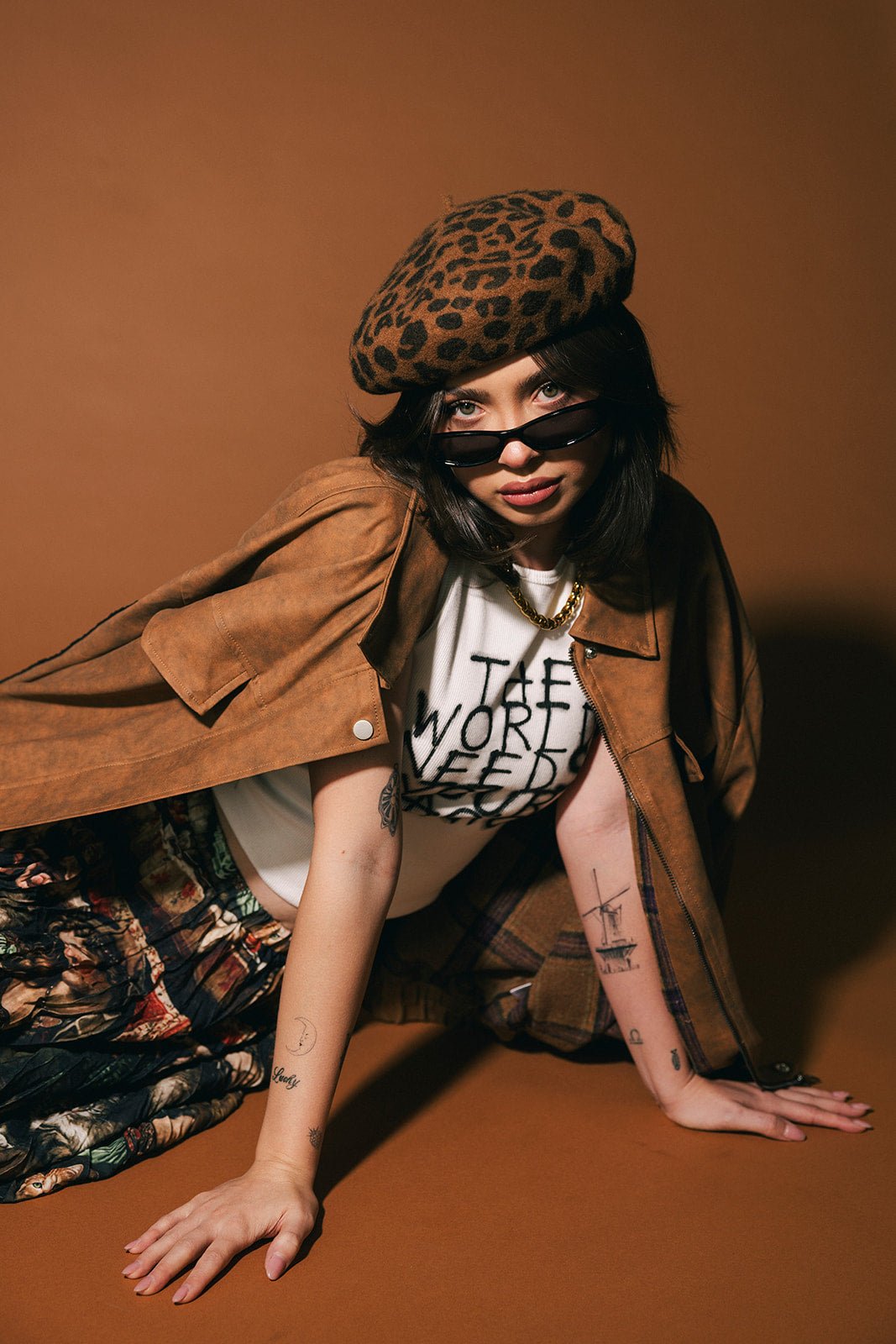 She is Art Leopard Beret - Dressed in Lala